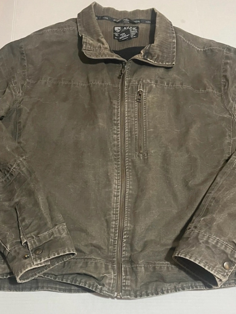 Kuhl Men's XXL Olive Brown Zip-Up Field Jacket